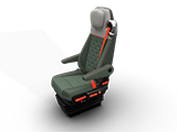 High diversity of seats at low development costs: FORVIA truck seat platform. 